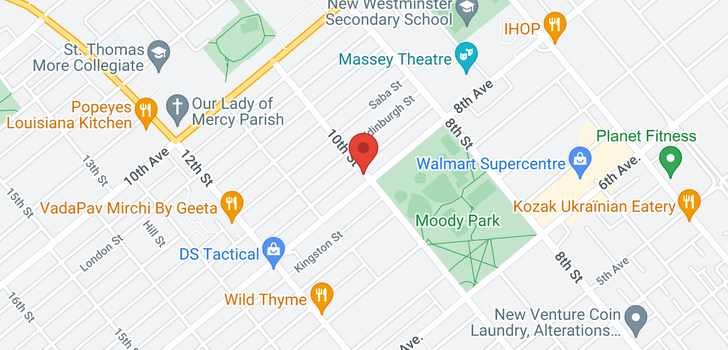 map of 808 E 10TH STREET